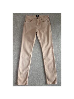 Paige Lennox Slim Skinny Jeans Mens 30x32 Sand Tan Stretch Transcend Sunset Sand